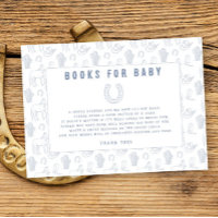Toile Cowboy Western Baby shower Books for baby 
