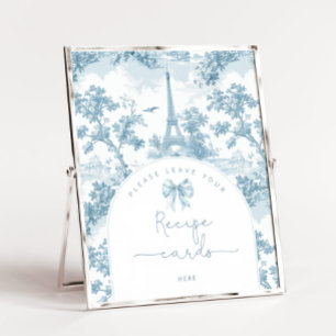 Toile de jour French leave your recipe card here Poster