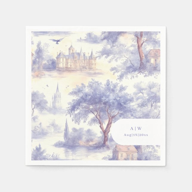 Toile de jouy Art Napkins (Front)