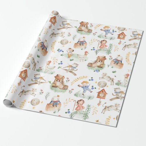 Toile De Jouy Baby Wrapping Paper