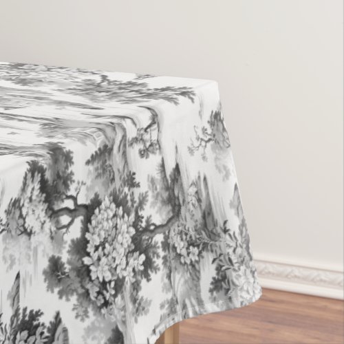 Toile de jouyblack and whiteporcelain tablecloth