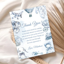 Toile De Jouy Blue Baby Shower Party