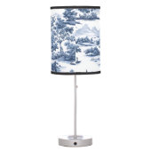Toile de jouy ,blue china ,porcelain,blue willow table lamp (Back)