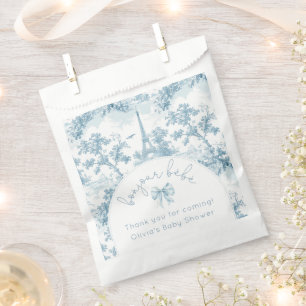 Toile de Jouy Bonjour Bebe Paris Thank you Favor Bag