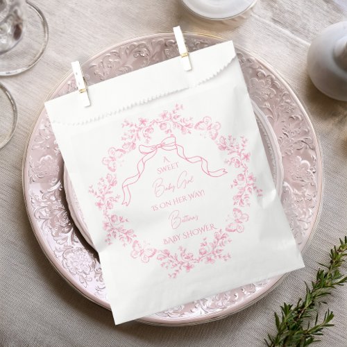 Toile de Jouy Chinoiserie Butterflies Baby Shower  Favor Bag