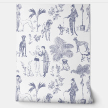 Toile De Jouy City Vintage Wallpaper