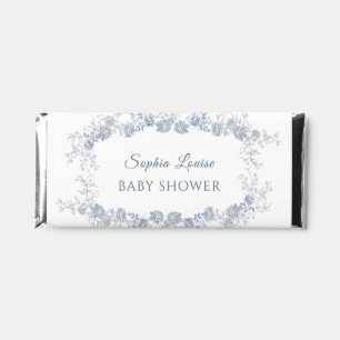 Toile de Jouy Dusty Blue Chinoiserie Floral Hershey Bar Favors