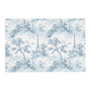 Toile de Jouy Eiffel tower Parisian Chinoiserie Placemat