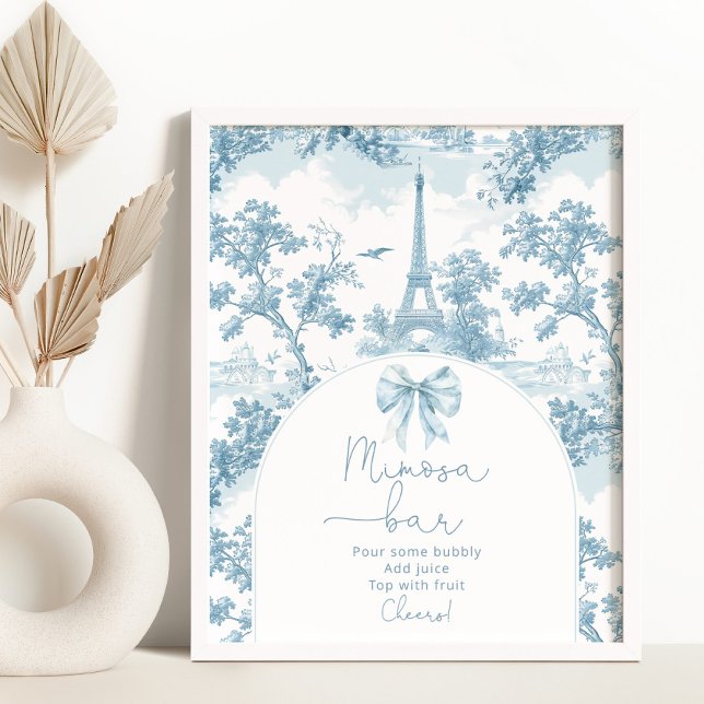 Toile de Jouy French Bow Mimosa bar Poster (Creator Uploaded)