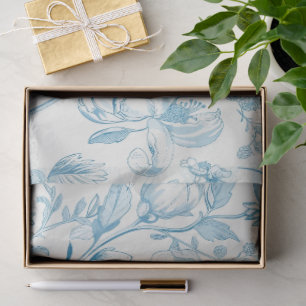 Toile de jouy French Chinoiseries Peonies Floral Tissue Paper