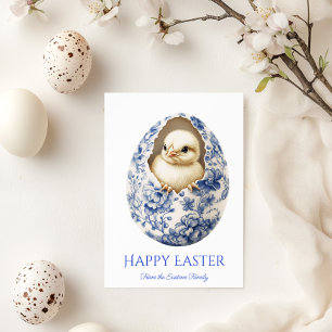 Toile De Jouy Happy Easter Greeting Card