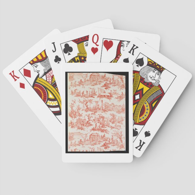Toile de Jouy, illustrating the processes of manuf Poker Cards (Back)
