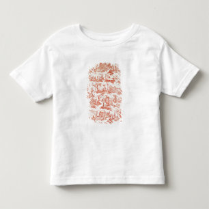 Toile de Jouy, illustrating the processes of manuf Toddler T-shirt