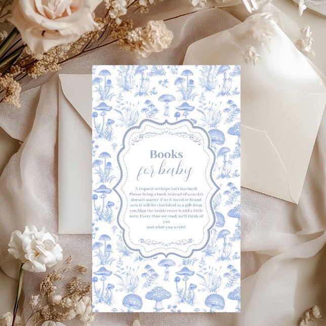 Toile De Jouy Mushrooms Woodland  Books for Baby Enclosure Card (Creator Uploaded)