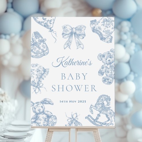 Toile de Jouy Nursery Baby Shower Welcome