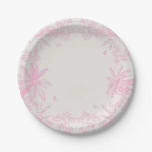 Toile de jouy paper plates