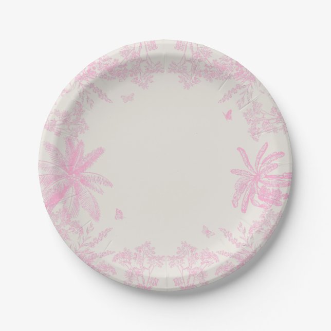 Toile de jouy paper plates (Front)