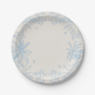 Toile de jouy paper plates