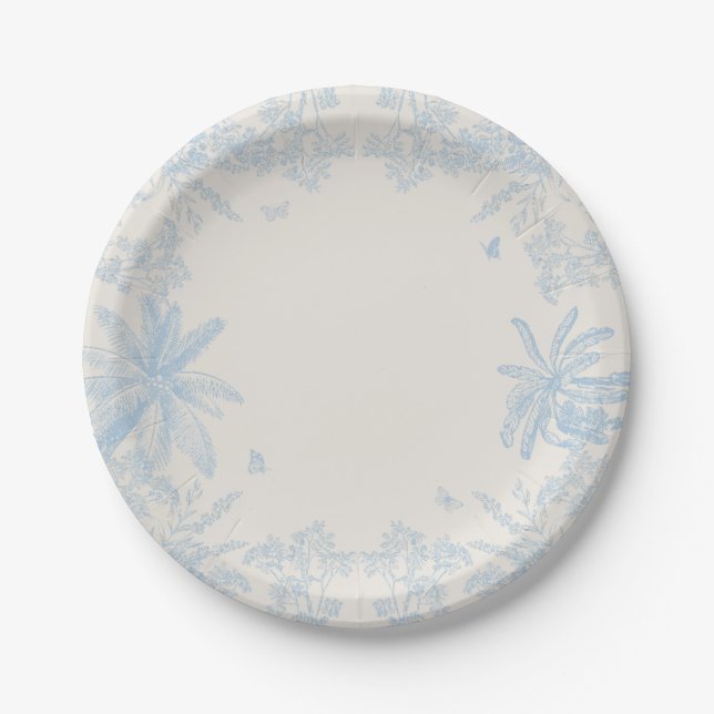 Toile de jouy paper plates (Front)