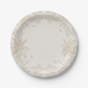 Toile de jouy paper plates
