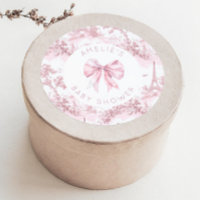 Toile de Jouy Paris Pink Bow Baby Shower