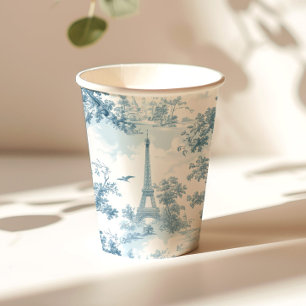 Toile de Jouy Parisian style Vintage elegant Paper Cups