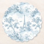 Toile de Jouy Parisian vintage Baby shower Paper Coaster<br><div class="desc">Toile de Jouy Parisian vintage Baby shower Paper Coaster
Matching items available.</div>