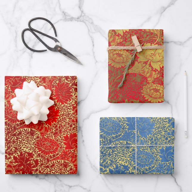 Toile de Jouy pattern.  Wrapping Paper Sheets (Front)