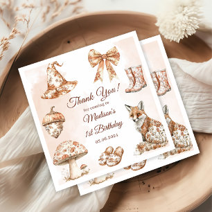 Toile De Jouy Pink Birthday Party Napkins