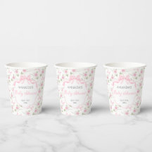 Toile De Jouy Pink Bow Girl Baby Shower