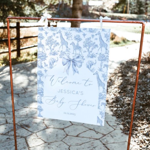 Toile de Jouy Safari animals Baby shower Welcome