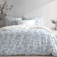 Toile de Jouy Safari animals blue