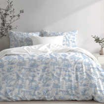 Toile de Jouy Safari animals blue Pillow Case