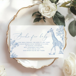 Toile de jouy Safari Books for baby ticket Enclosure Card