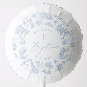 Toile de Jouy Safari Boy Baptism Balloon