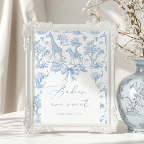 Toile de Jouy Safari French Babies are sweet Poster