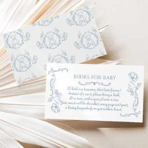 Toile de jouy teddy bear vintage Books for baby Enclosure Card