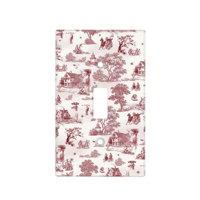 Toile De Jouy - Vintage Afternoon Light Switch Cover (Front)