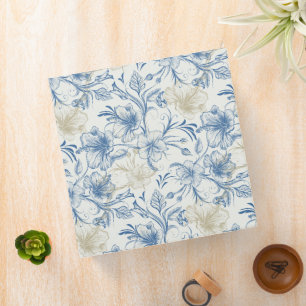 Toile-De-Jouy Vintage French Pattern 3 Ring Binder