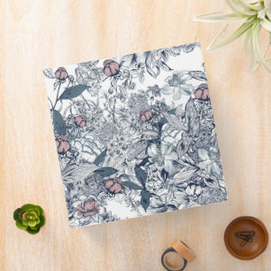 Toile-De-Jouy Vintage French Pattern 3 Ring Binder