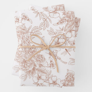 Toile-De-Jouy Vintage French Pattern Wrapping Paper Sheets