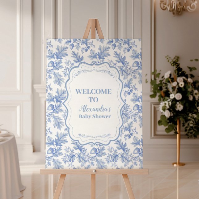 Toile De Jouy Woodland Baby Shower Foam Board (Creator Uploaded)