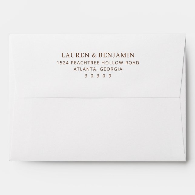 Toile de Romance Wedding Envelope (Back (Top Flap))