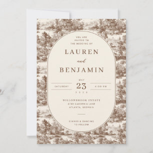 Toile de Romance Wedding Invitation