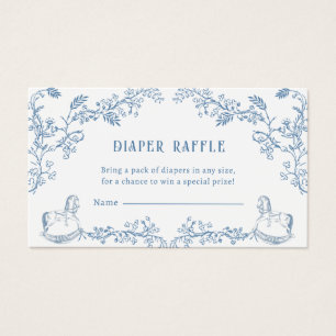 Toile Diaper Raffle Baby Shower Enclosure card