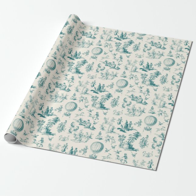 Toile du jouy wrapping paper (Unrolled)