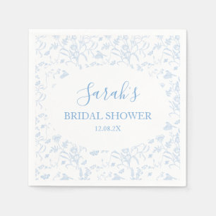 Toile Floral Bridal Shower Napkins