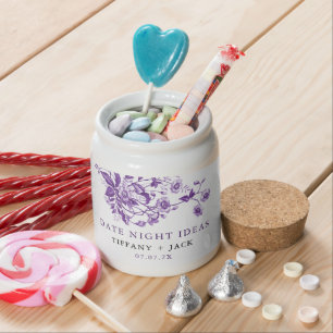 Toile Floral Date Night Jar Bridal Shower Games