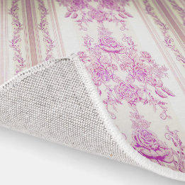 Toile, floral pattern,baroque, vintage,Shabby chic Rug