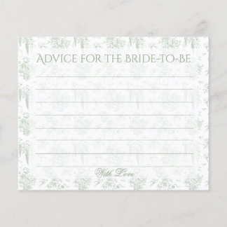 Toile Floral Vintage Bridal Shower Advice Game